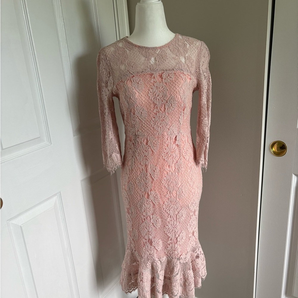 Lulus Pink Lace Cocktail Dress